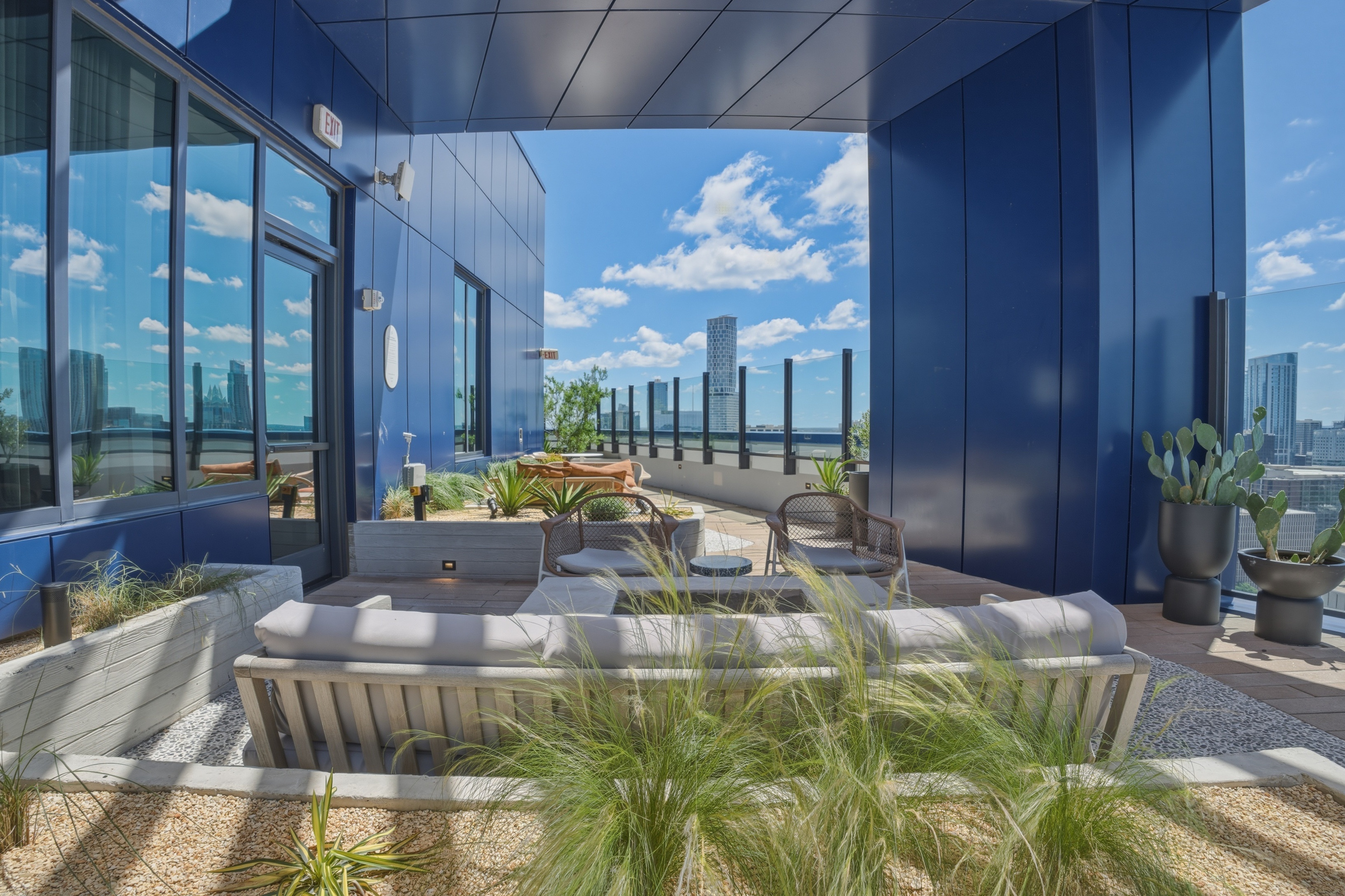 Penthouse rooftop terrace detail