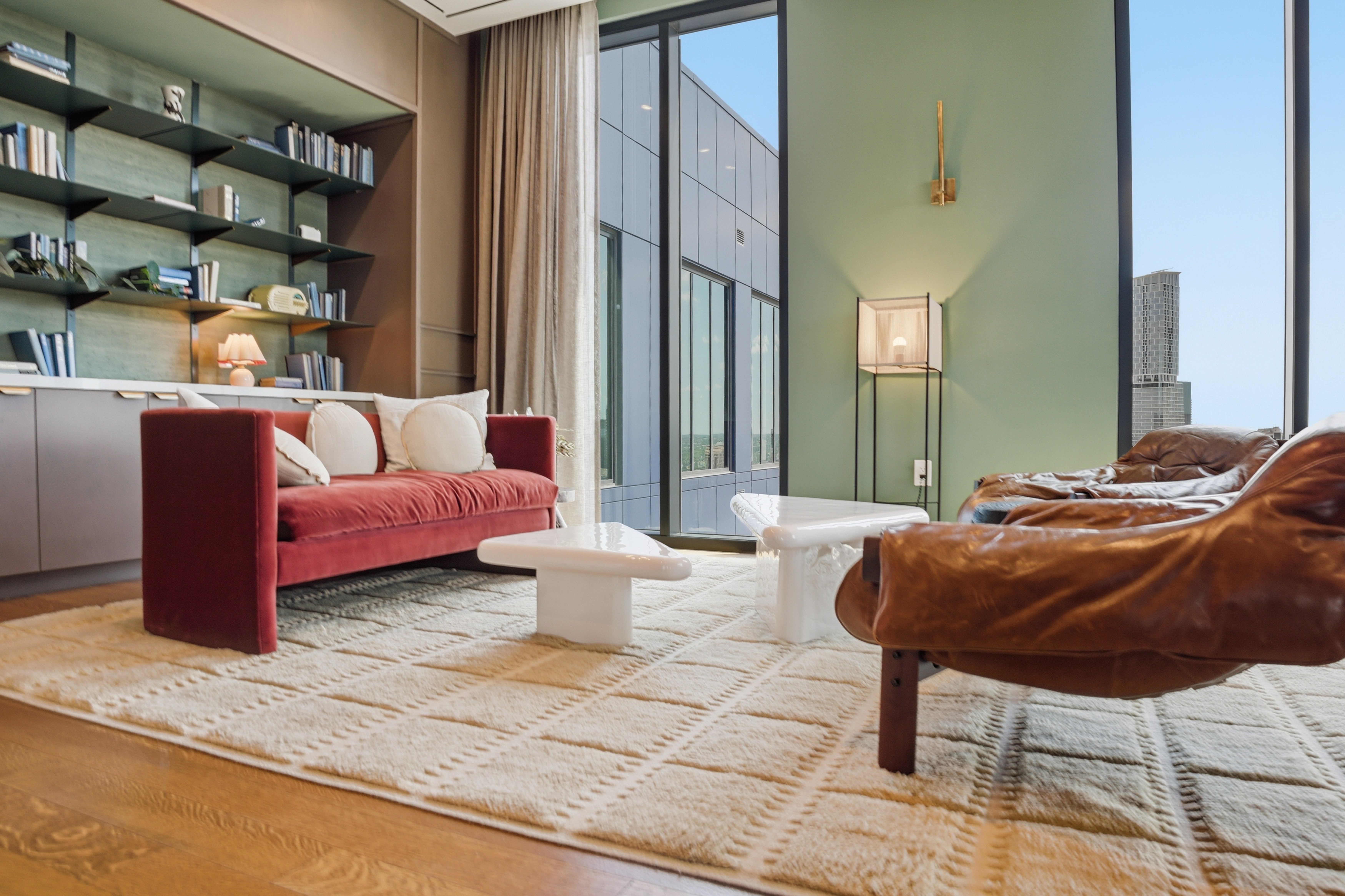 Living room leather chairs